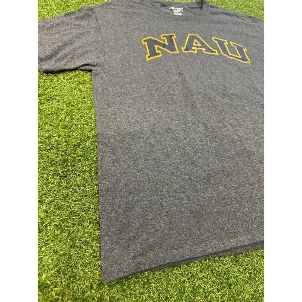 Champion‎ NAU Northern Arizona University T-Shirt Mens Large Gray Heather Tee - Picture 6 of 8